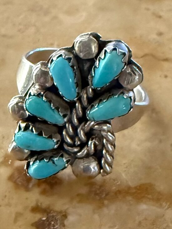 Jewelry - Sterling Silver Turquoise Ring Size 6